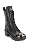 Dkny Barnett Combat Boot In Blk/ Dk Gun