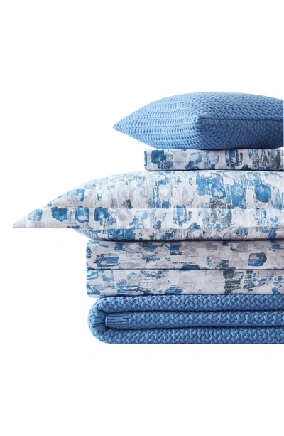 Southshore Fine Linens Rhythm Reversible Duvet & Sham Set In Blue