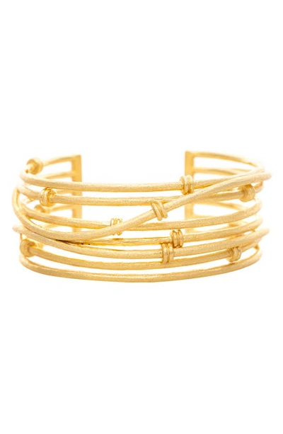 Rivka Friedman Bold Cuff Bracelet In 18k Gold Clad