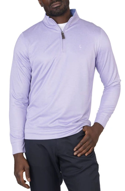 Tailorbyrd Solid Modal Performance Quarter Zip Pullover In Orchid