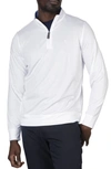 Tailorbyrd Solid Modal Performance Quarter Zip Pullover In White