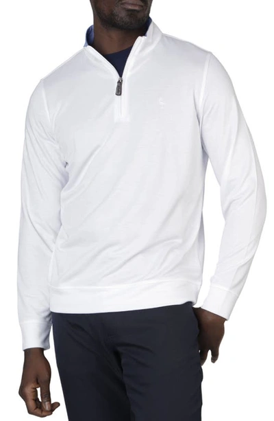 Tailorbyrd Solid Modal Performance Quarter Zip Pullover In White