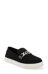 J/slides Nyc Loafer Slip-on Sneaker In Black Luxe Suede