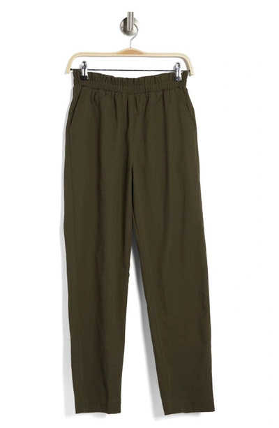 Melrose And Market Tapered Stretch Cotton Pants In Green Forest