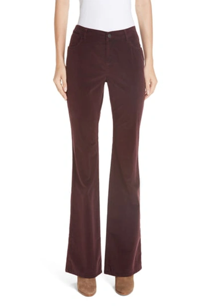 Lafayette 148 Mercer Curated Corduroy Flared Pants In Vino
