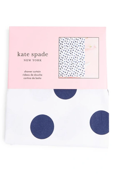 Kate Spade Polka Dot Shower Curtain In Blue