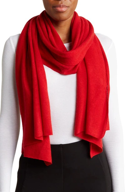 La Fiorentina Cashmere & Wool Blend Wrap In Red