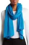 La Fiorentina Cashmere & Wool Blend Wrap In Blue