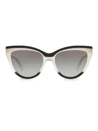 Valentino 54mm Cat-eye Sunglasses In Black White
