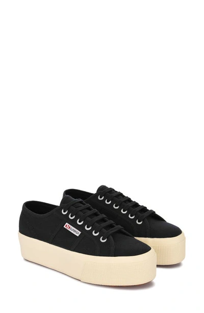 Superga 2790 Platform Sneaker In Black