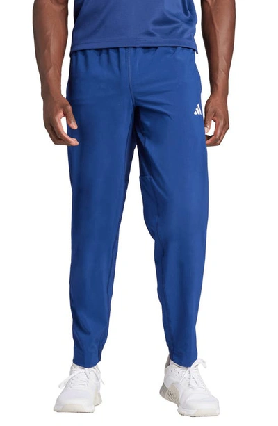 Adidas Originals Tr-es Aeroready Training Pants In Dark Blue/ White