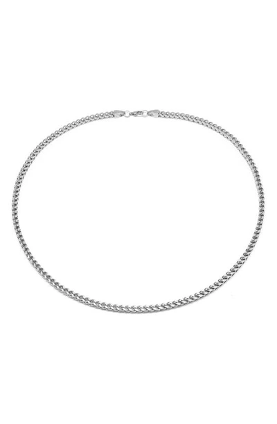 Clancy Garrett Franco Curb Chain Necklace In Silver
