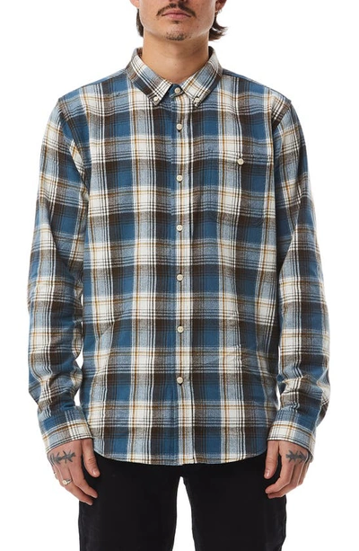 Ezekiel Cannon Long Sleeve Plaid Button-up Shirt In Brown
