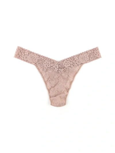 Hanky Panky Plus Size Daily Lace™ Original Rise Thong In Brown