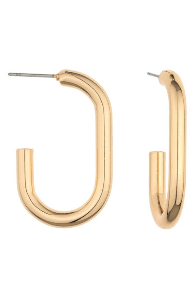 Ettika Essential Oval Hoop Earrings In Gold