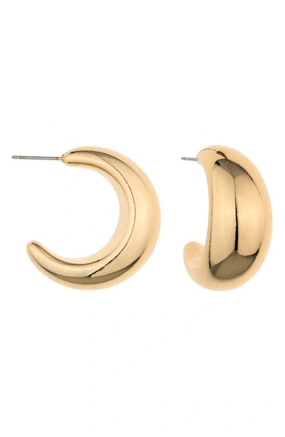Ettika Medium Tapered Hoop Earrings In Gold