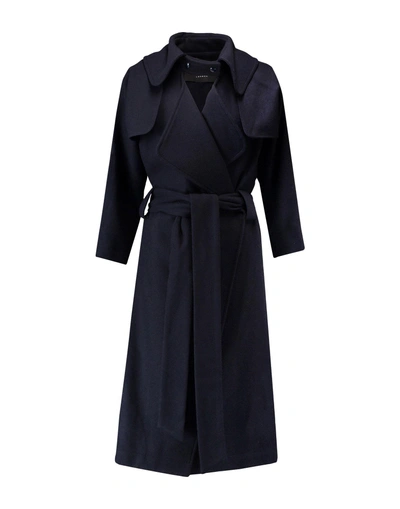 Paper London Overcoats In Dark Blue