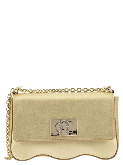 Furla 1927 Wave Mini Shoulder Strap In Doré