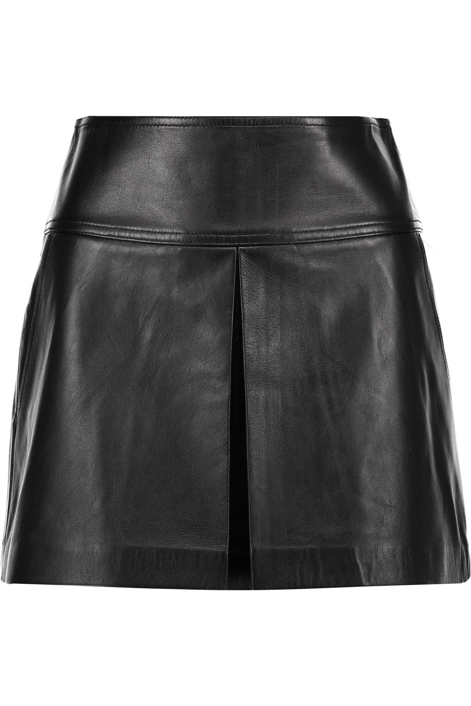 Alexander Wang T Pleated Leather Mini Skirt | ModeSens
