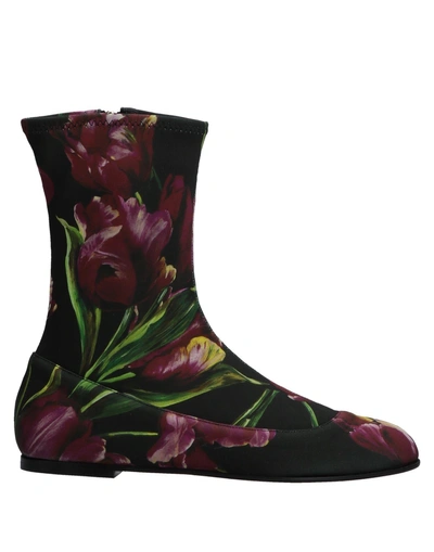 Dolce & Gabbana Ankle Boot In Purple