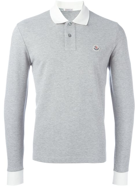 Moncler Classic Long Sleeve Polo Shirt | ModeSens