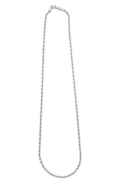 Clancy Garrett Rope Chain Necklace In Silver