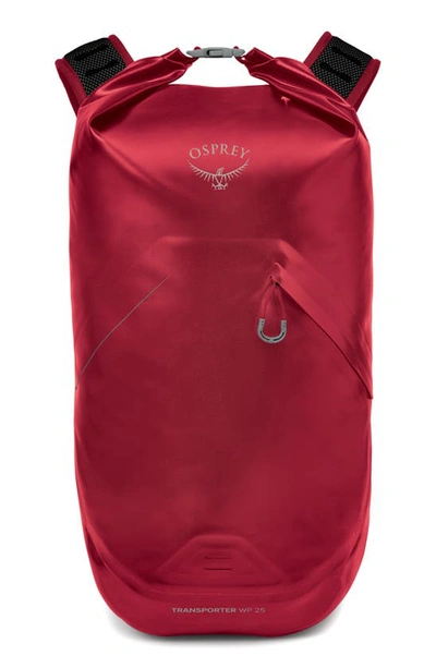 Osprey Transporter® 25 Waterproof Roll Top Backpack In Poinsettia Red