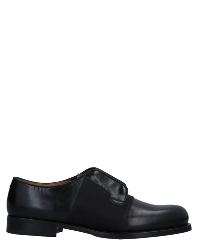 Emporio Armani Laced Shoes In Black