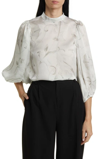 Ted Baker Lilioh Balloon Sleeve Top In Cream