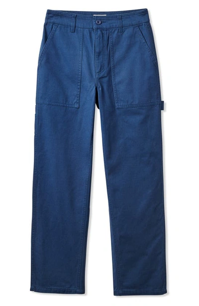Brixton Alameda Wide Leg Utility Pants In Deep Sea