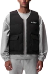 Asrv Water Resistant Down Puffer Vest In Black