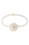 Petit Moments Lolita Flower Faux Leather Belt In White