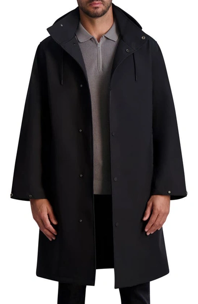 Karl Lagerfeld Lightweight Oversize Coat In Black