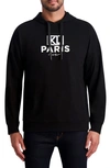 Karl Lagerfeld Logo Cotton Graphic Hoodie In Black