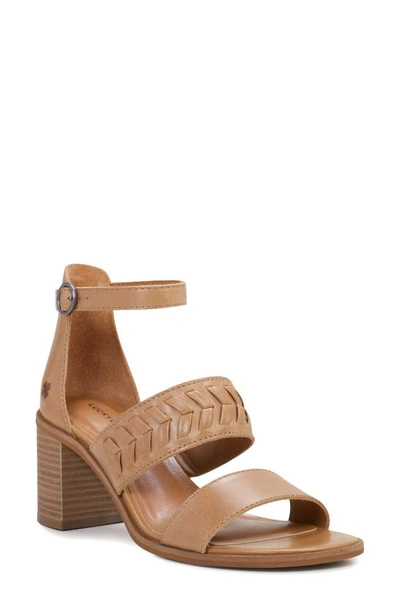 Lucky Brand Serenay Ankle Strap Sandal In Dusty Sand Leather