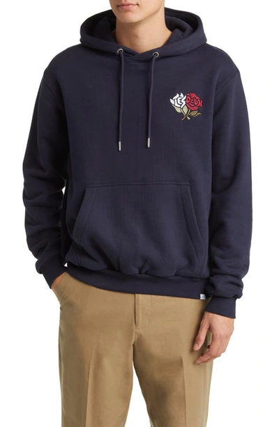 Les Deux Felipe Hoodie In Dark Navy