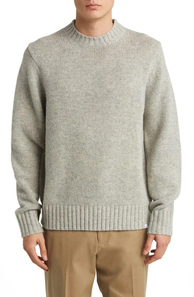 Les Deux Gary Fleck Wool Blend Sweater In Grey Melange