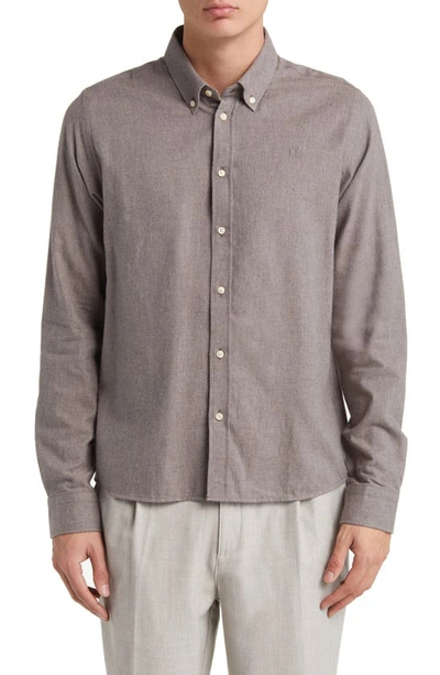 Les Deux Desert Button-down Shirt In Mountain Grey Melange
