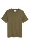 Frame Duo Fold Cotton T-shirt In Dark Olive Heather