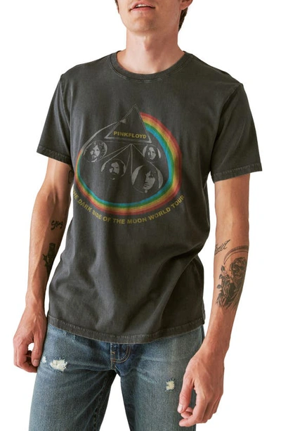 Lucky Brand Pink Floyd Rainbow Graphic T-shirt In Black