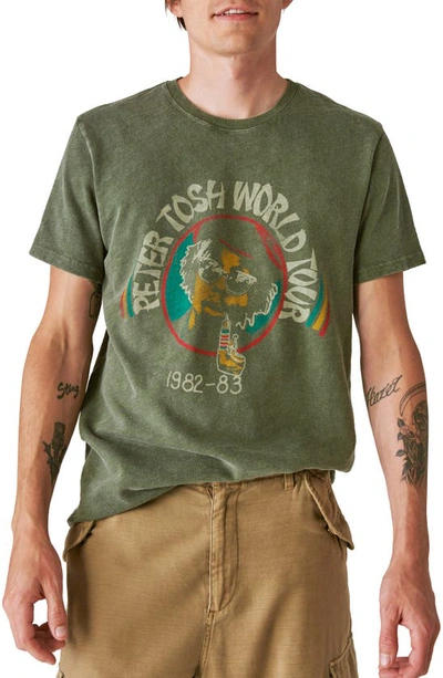 Lucky Brand Peter Tosh Graphic T-shirt In Green