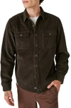 Lucky Brand Corduroy Button-up Overshirt In Brown