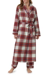Bedhead Pajamas Buffalo Check Flannel Robe In Festive Tartan