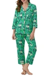 Bedhead Pajamas Print Stretch Organic Cotton Jersey Crop Pajamas In Forever Floral