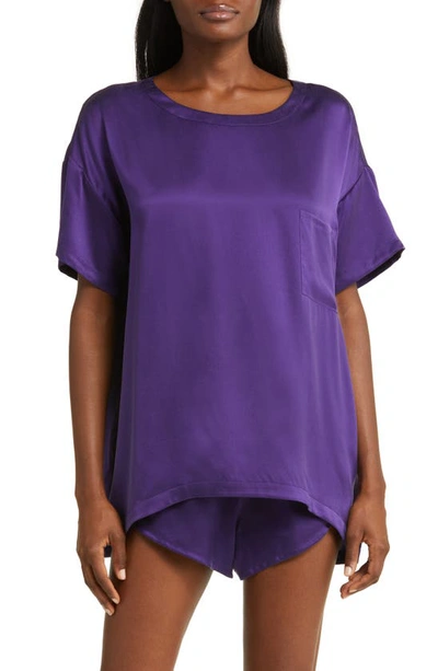 Lunya Washable Silk Short Pajamas In Flying Fig