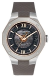 Baume & Mercier Riviera 10720 Skeleton Rubber Strap Automatic Watch, 39mm In Black