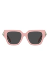 Moschino 52mm Gradient Square Sunglasses In Pink/ Grey