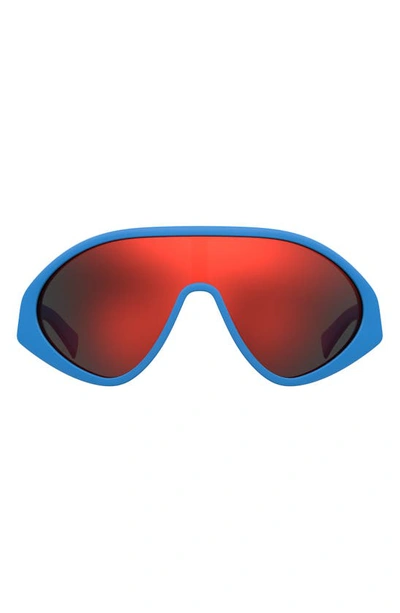 Moschino 99mm Shield Sunglasses Moschino Black Studded Acetate Shield Sunglasses 99mm main image 4