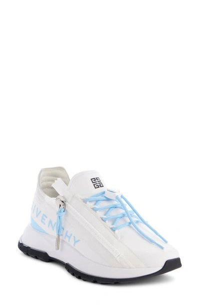 Givenchy Spectre Zip Runner Sneaker In White,light Blue