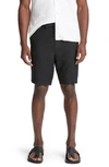 Vince Lightweight Hemp Shorts In Washed Black